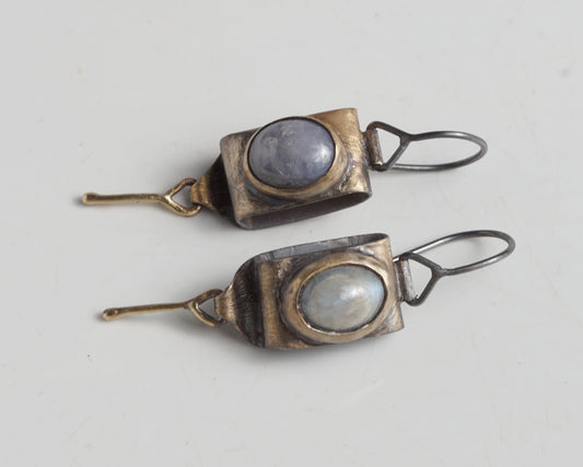 Moon Module Drop Earrings
