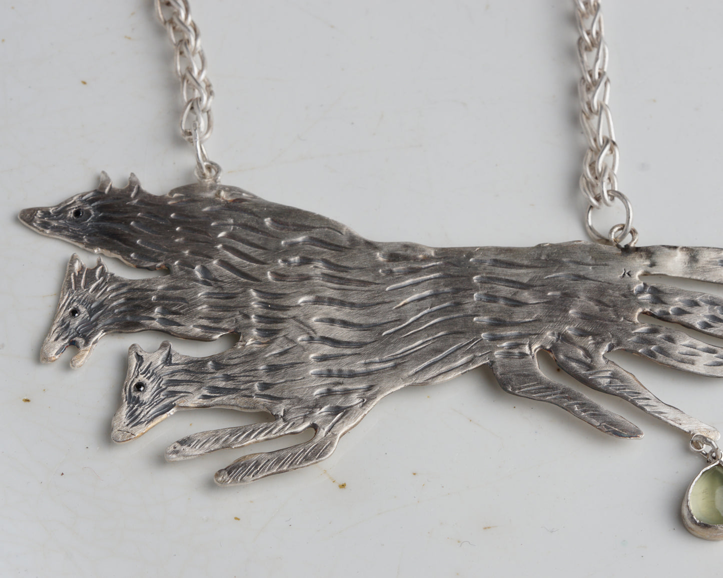 Three-Headed Wolf Necklace
