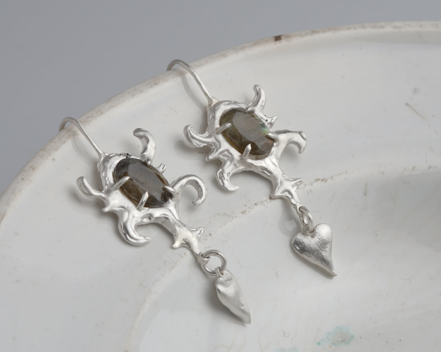 Raw Carving Earrings