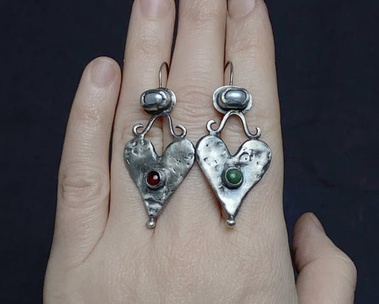 Vintage heart earrings