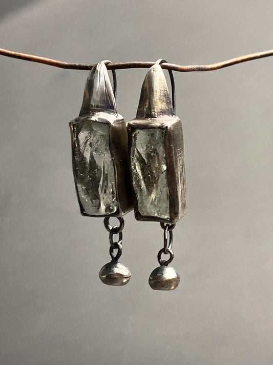 Archaic Elegance Prasiolite Earrings