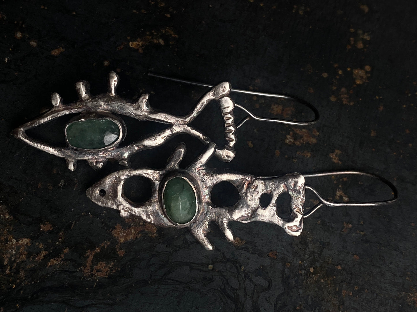 Emerald Sea Fauna Earrings