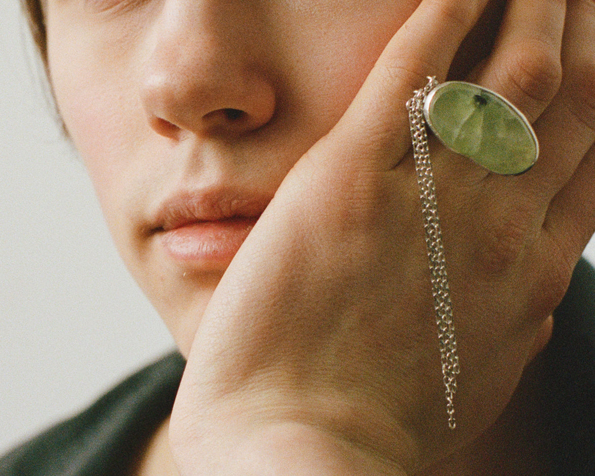 Green Quartz Harmony Ring