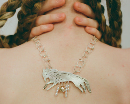 The Silver She-Wolf Necklace