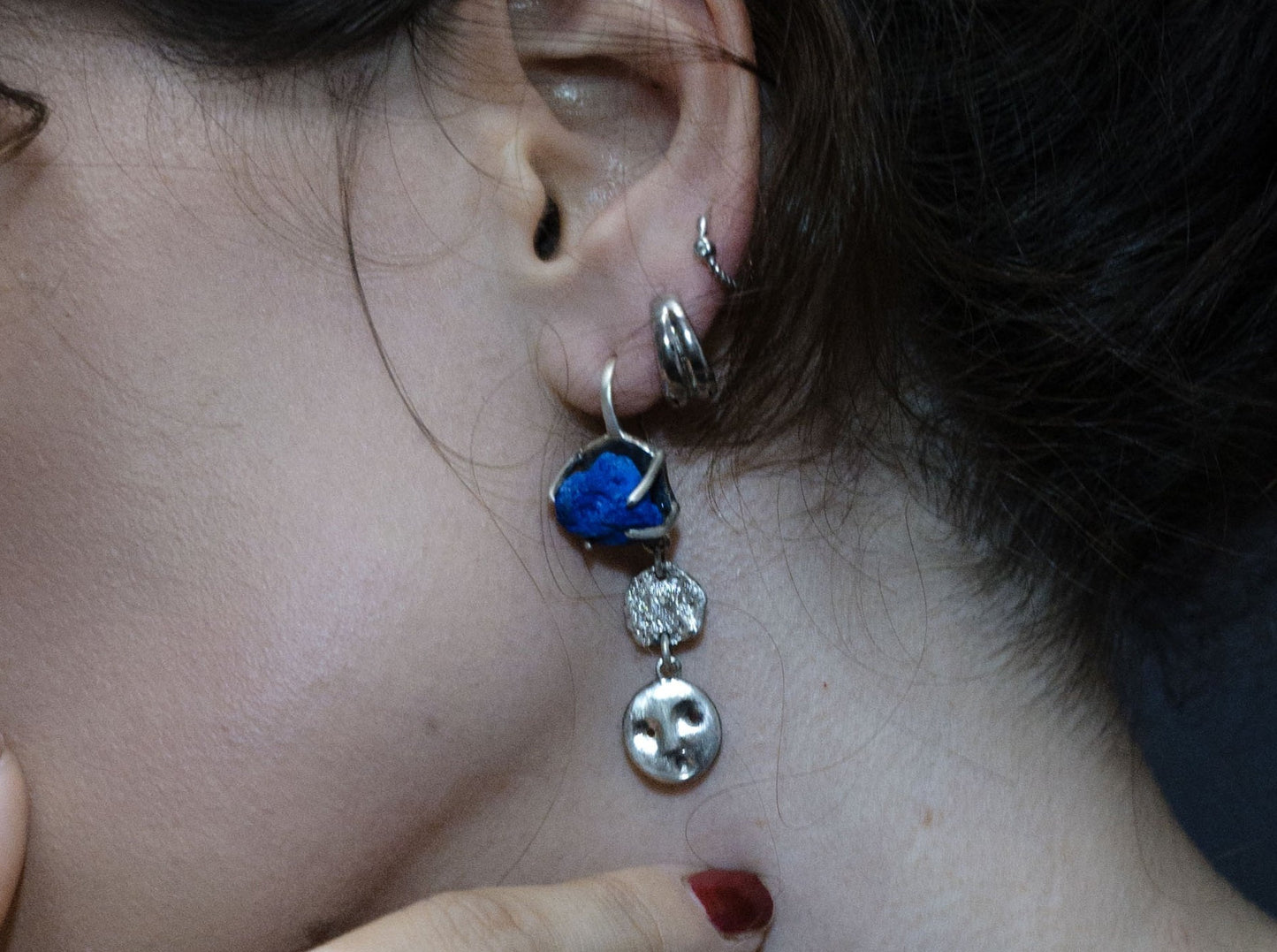 Azurite Stone Earrings