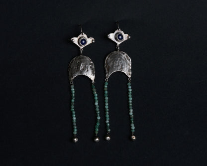 Lapis & Emerald Kokoshnik Drops