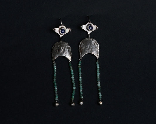 Lapis & Emerald Kokoshnik Drops