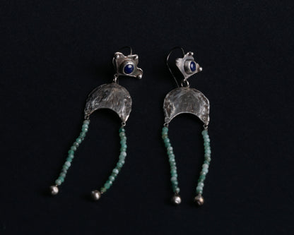 Lapis & Emerald Kokoshnik Drops