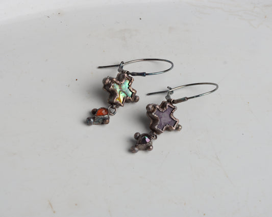 Antique Mismatch Gem Hoops