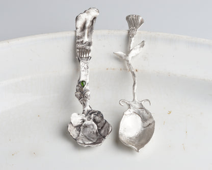Silver Spoon with Green Tourmaline