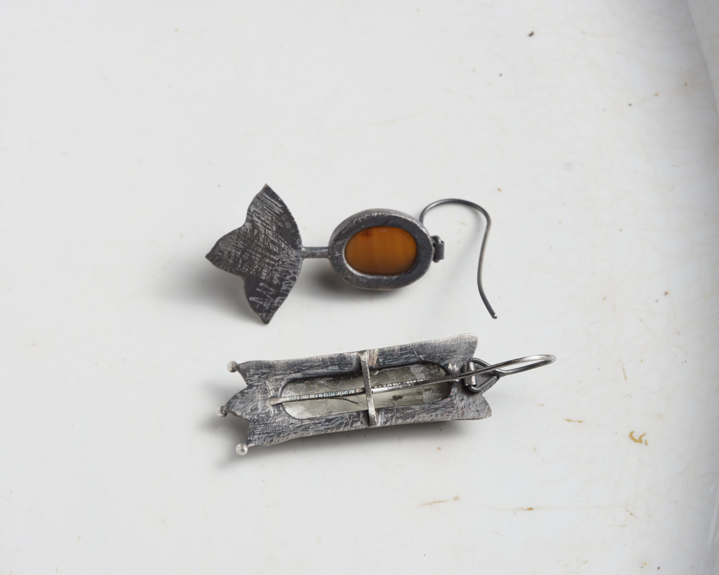 Mismatched Window & Flower Earrings