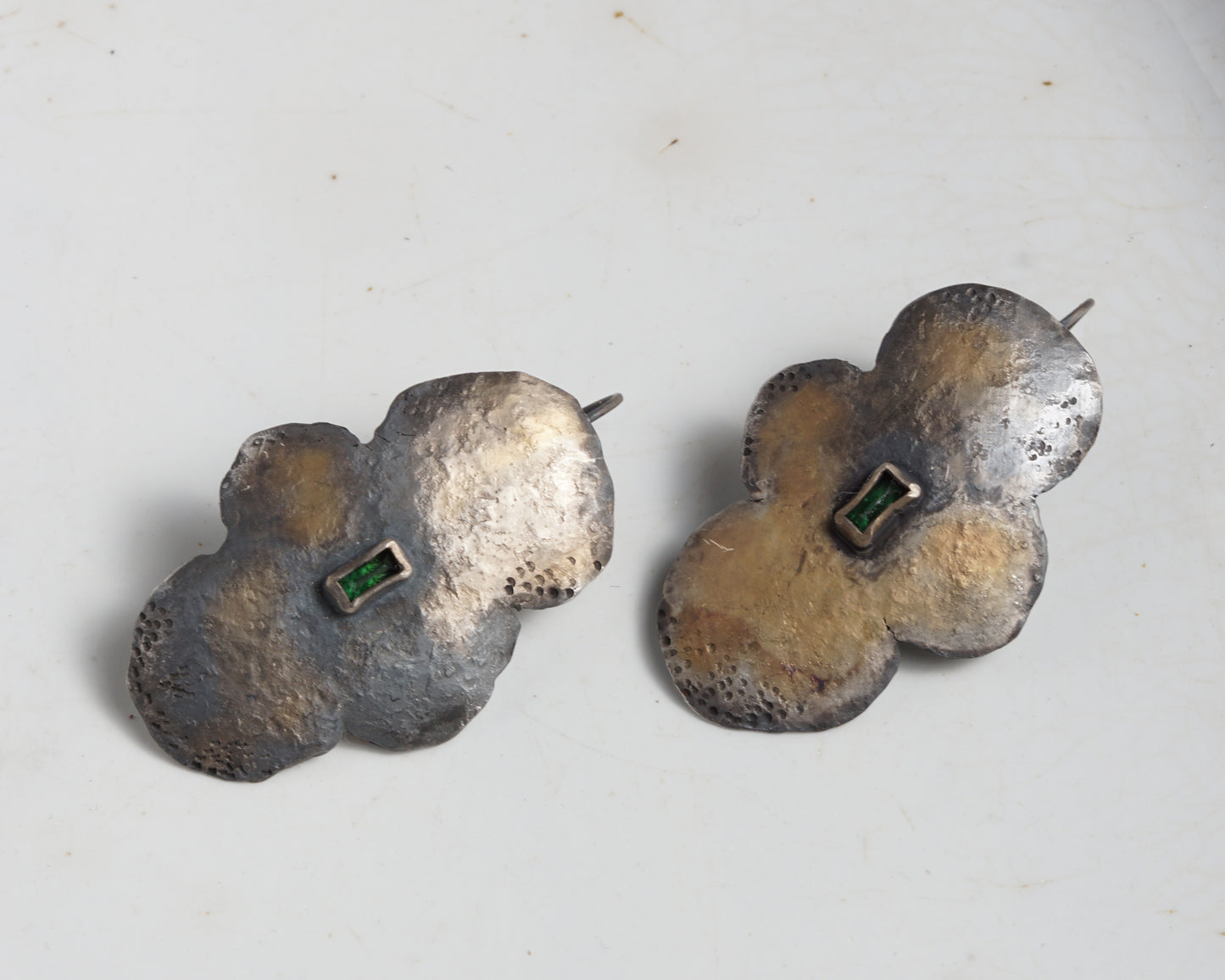 Forged Leaf Earrings