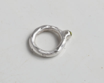 Triple Star Peridot Ring