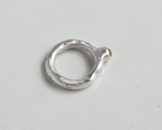 Triple Star Peridot Ring