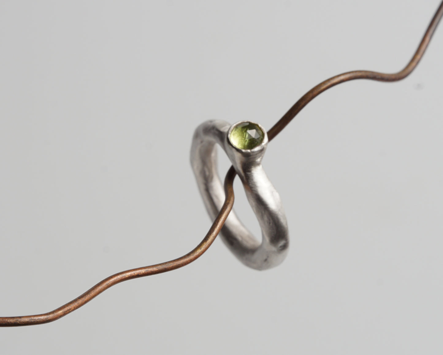 Triple Star Peridot Ring