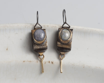 Moon Module Drop Earrings