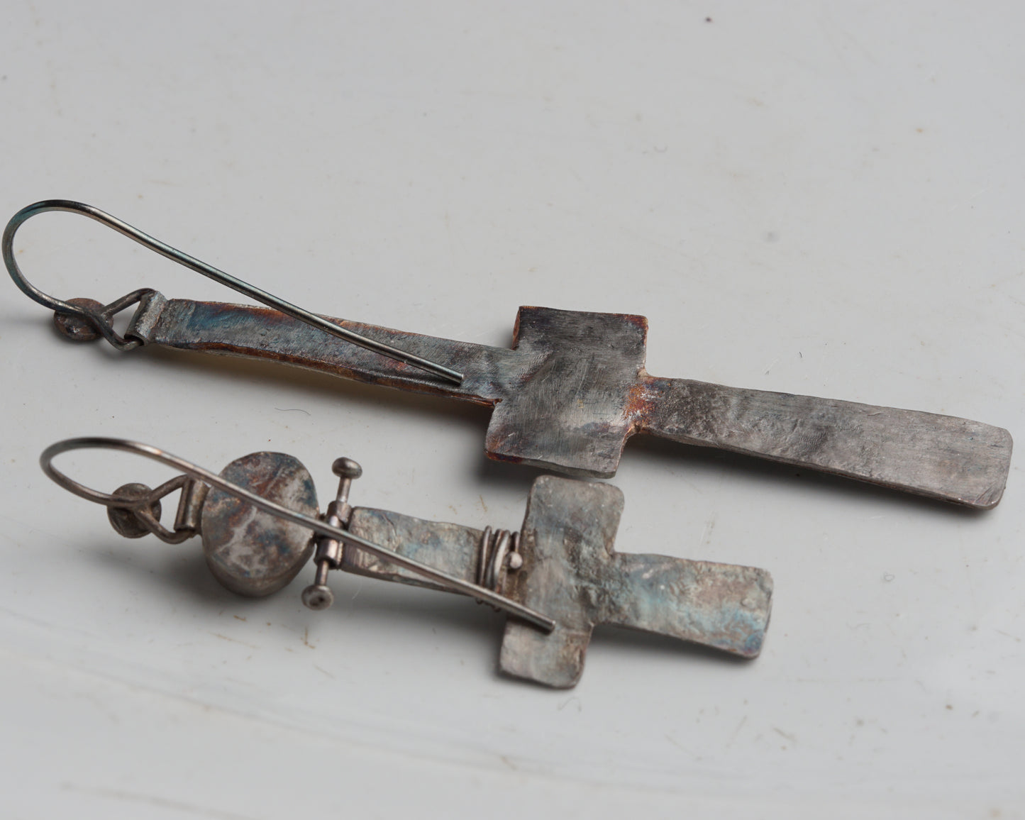 Gilded Relic Cross Earrings