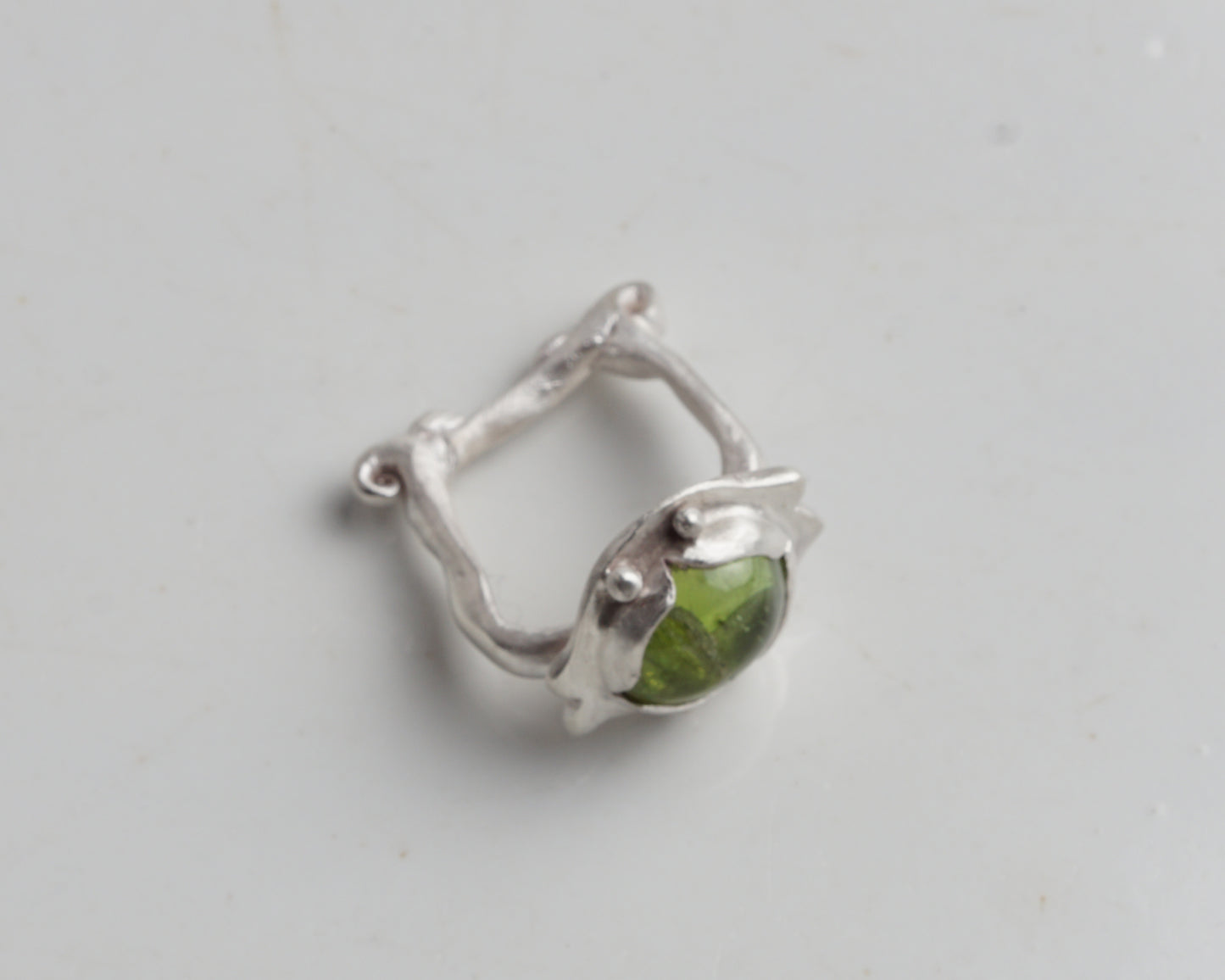 Verdant Peridot Sculptural Ring