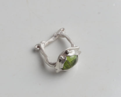 Verdant Peridot Sculptural Ring