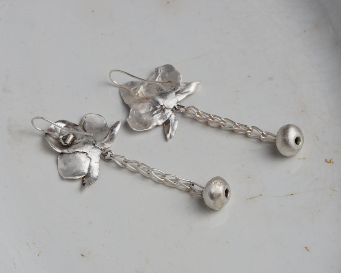 Moonlit Orchid Sphere Drop Earrings