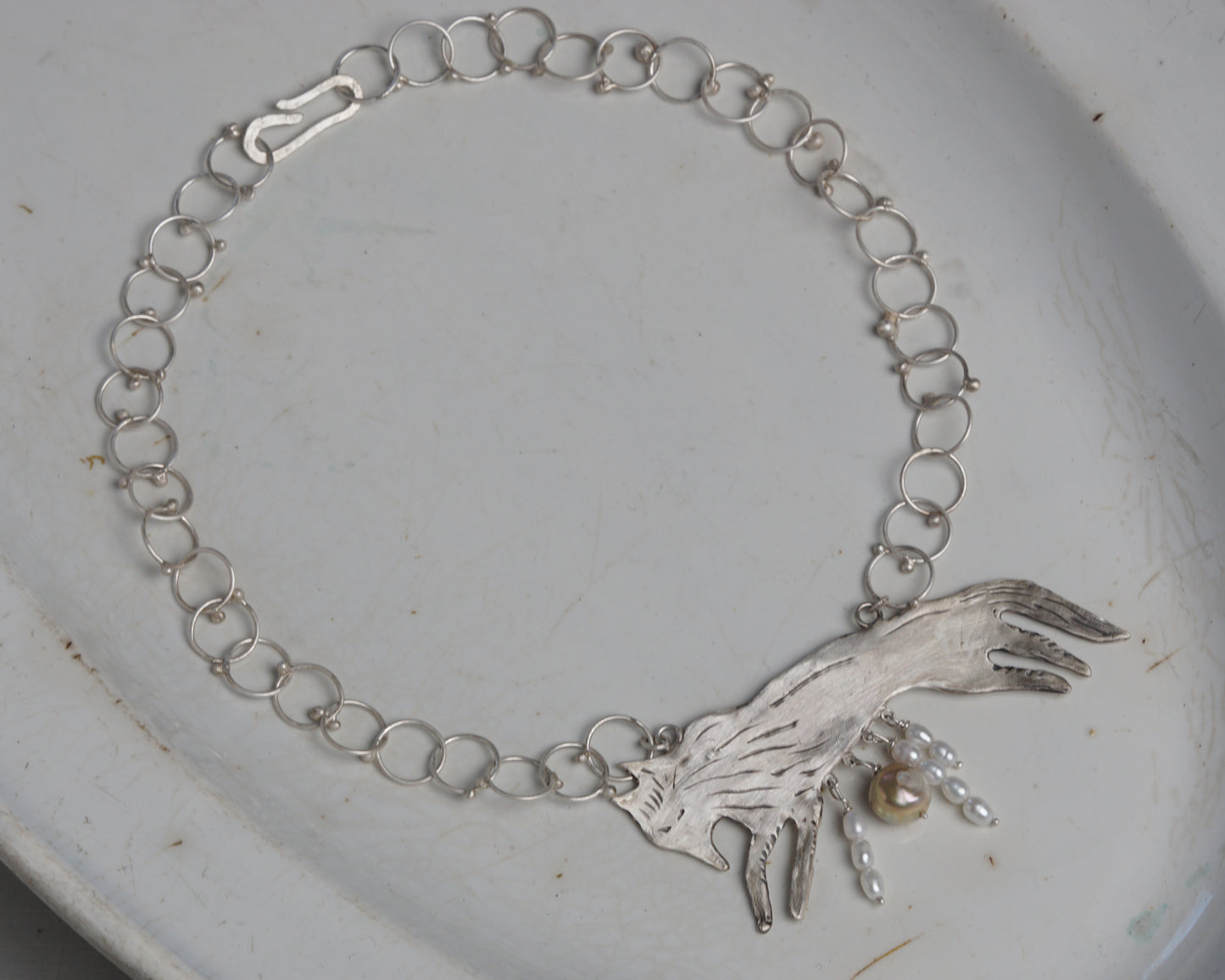 The Silver She-Wolf Necklace