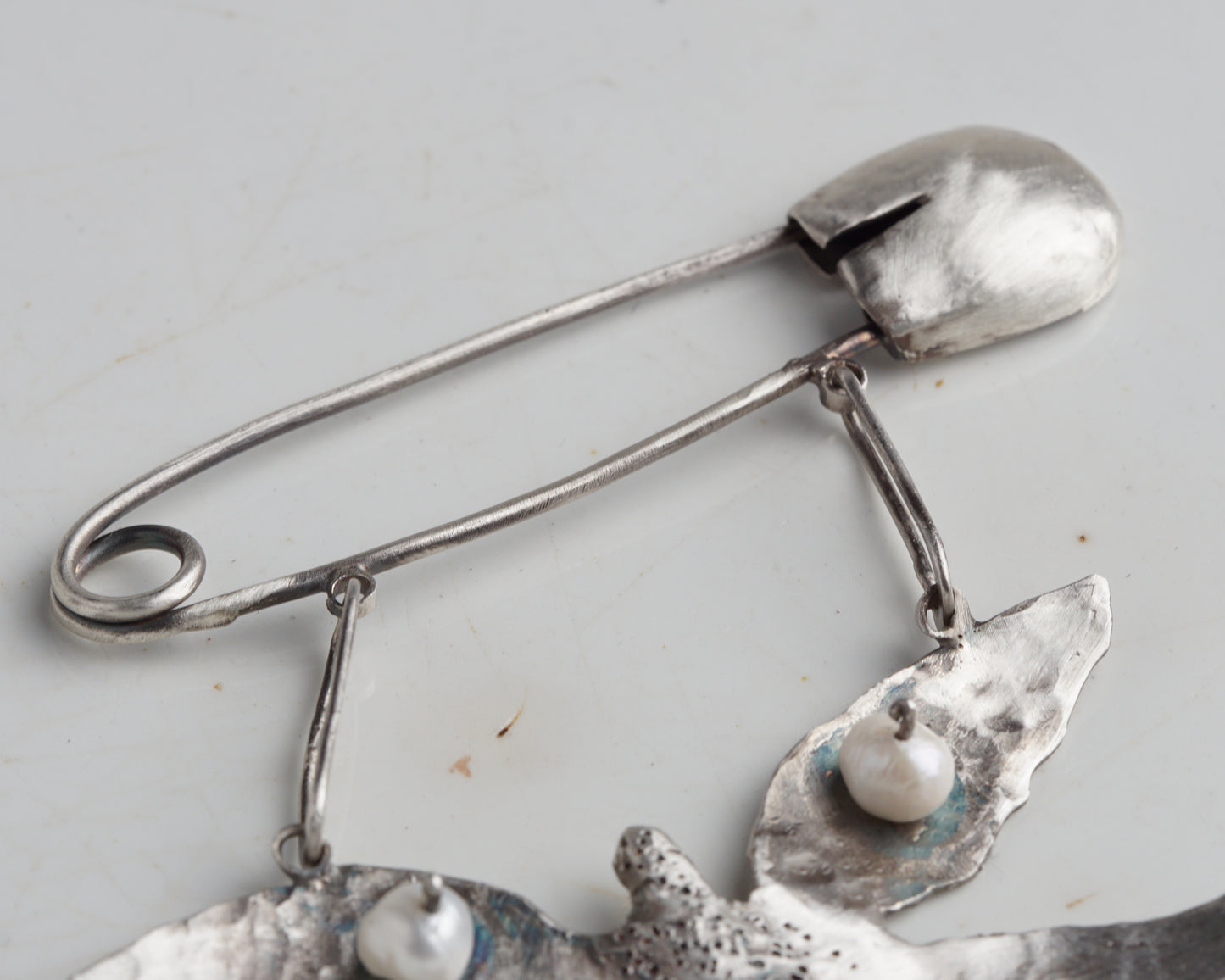 Moth Familiar Silver Pin