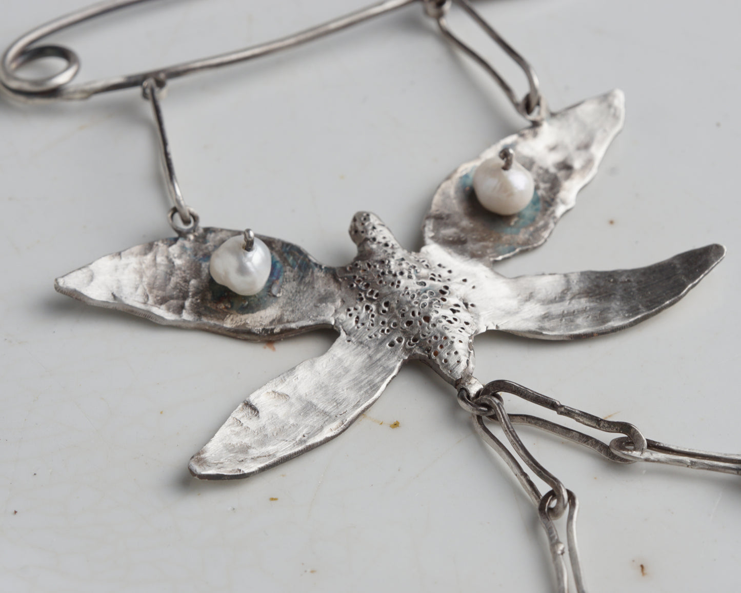 Moth Familiar Silver Pin