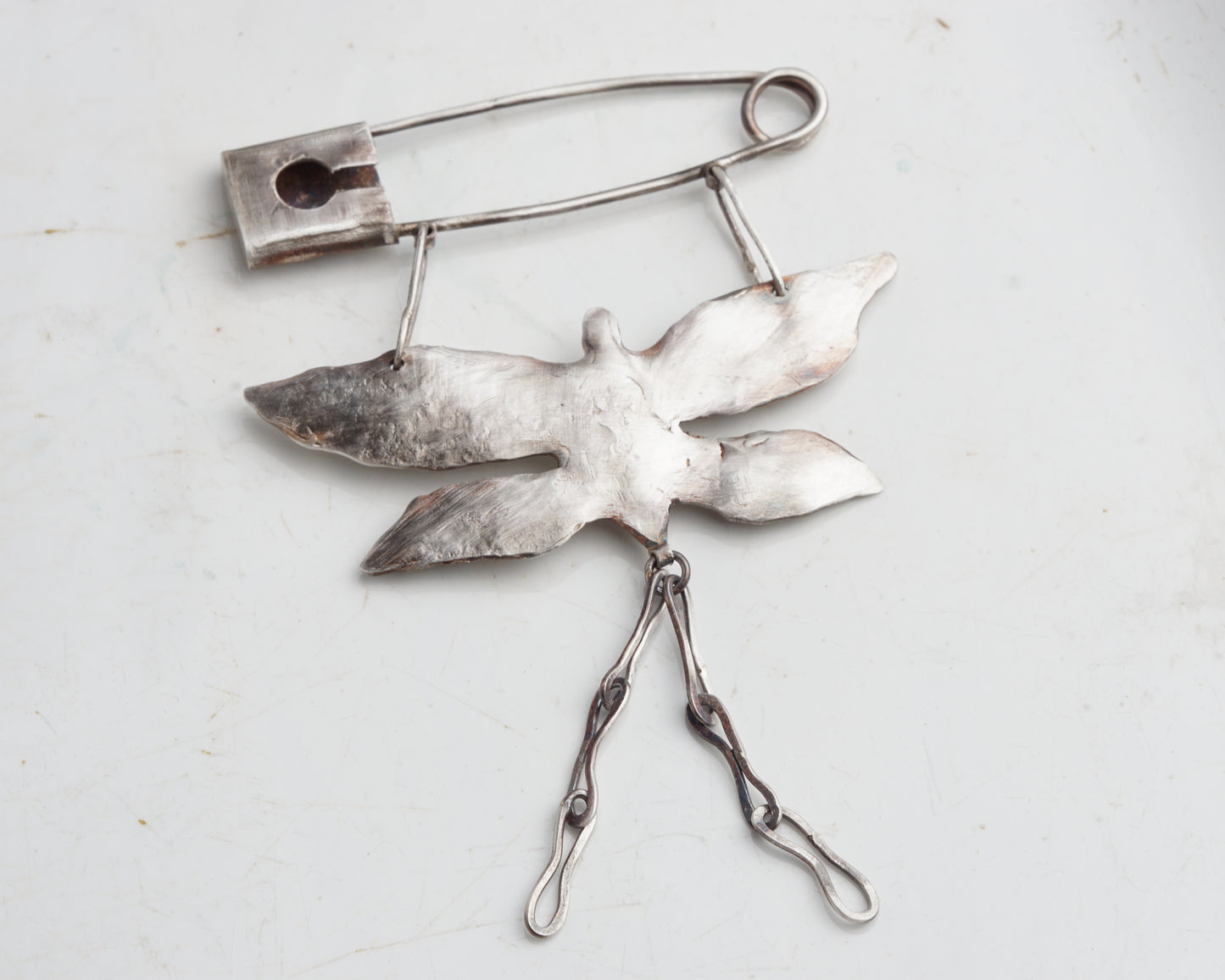 Moth Familiar Silver Pin #2