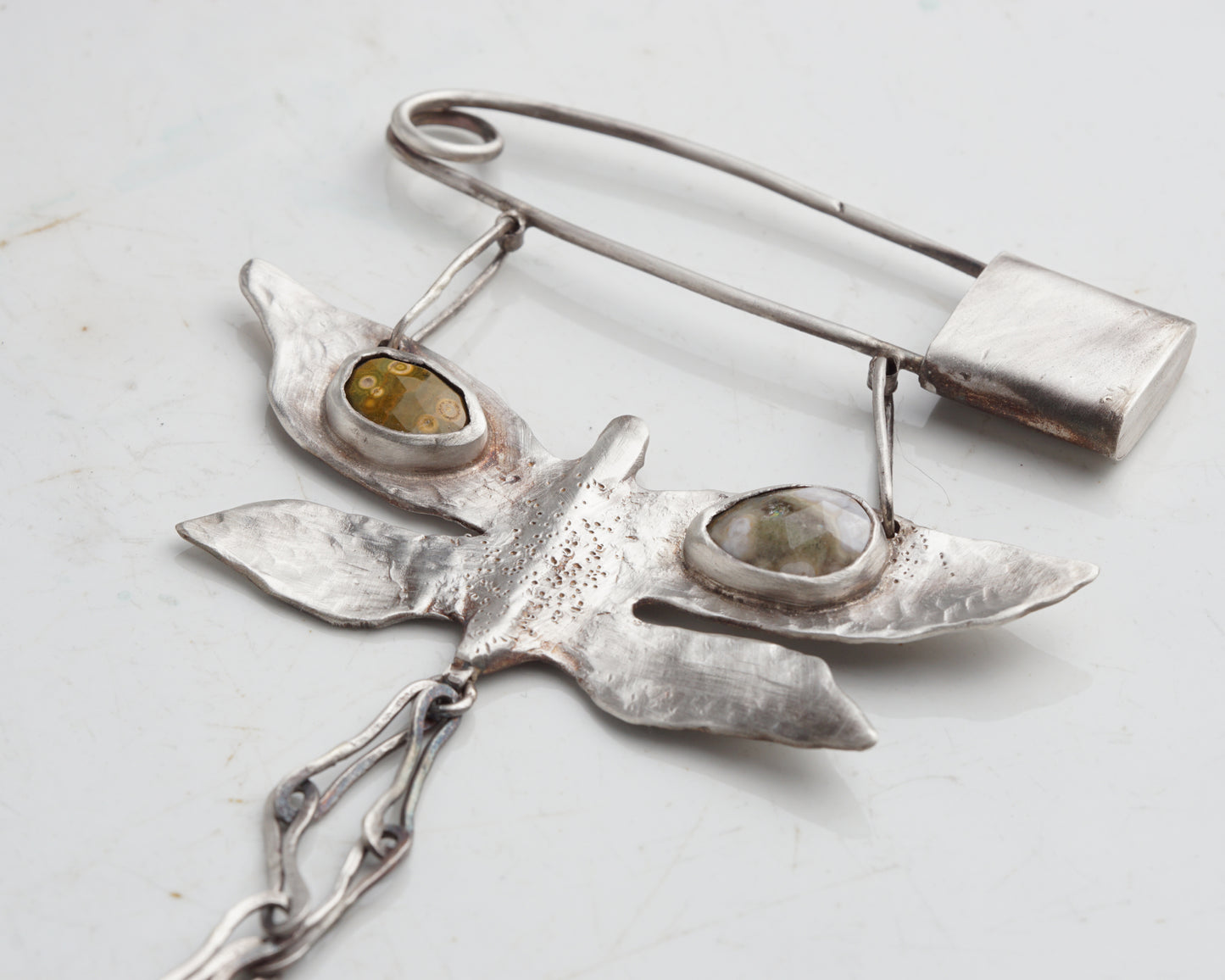 Moth Familiar Silver Pin #2