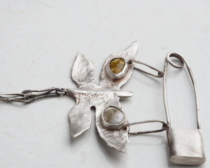 Moth Familiar Silver Pin #2