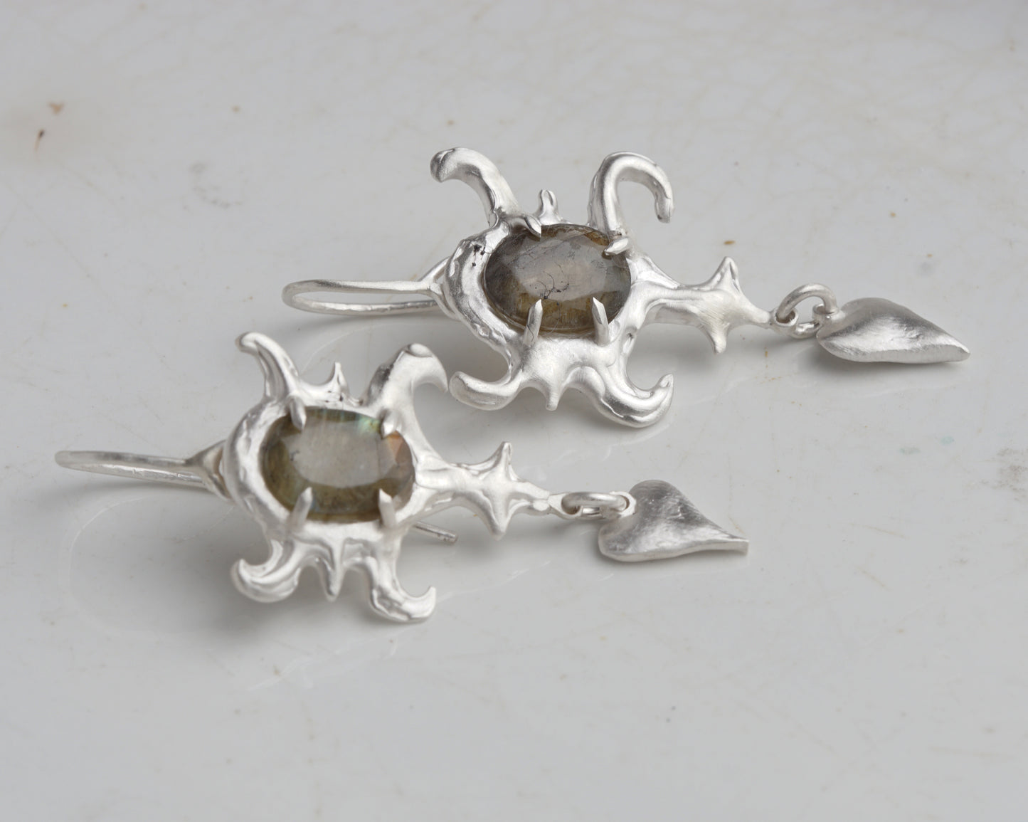 Raw Carving Earrings