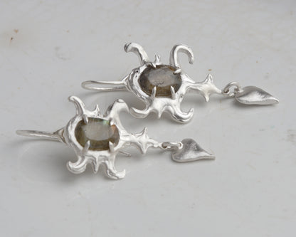 Raw Carving Earrings