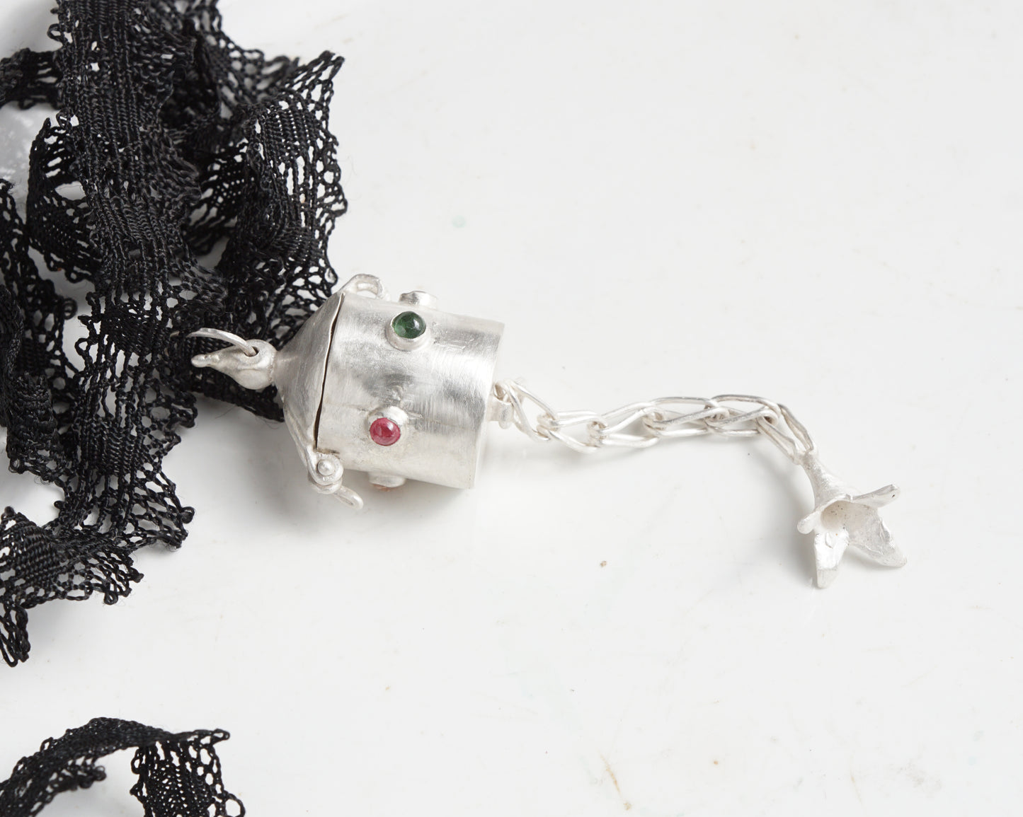 Silver Locket Box Pendant