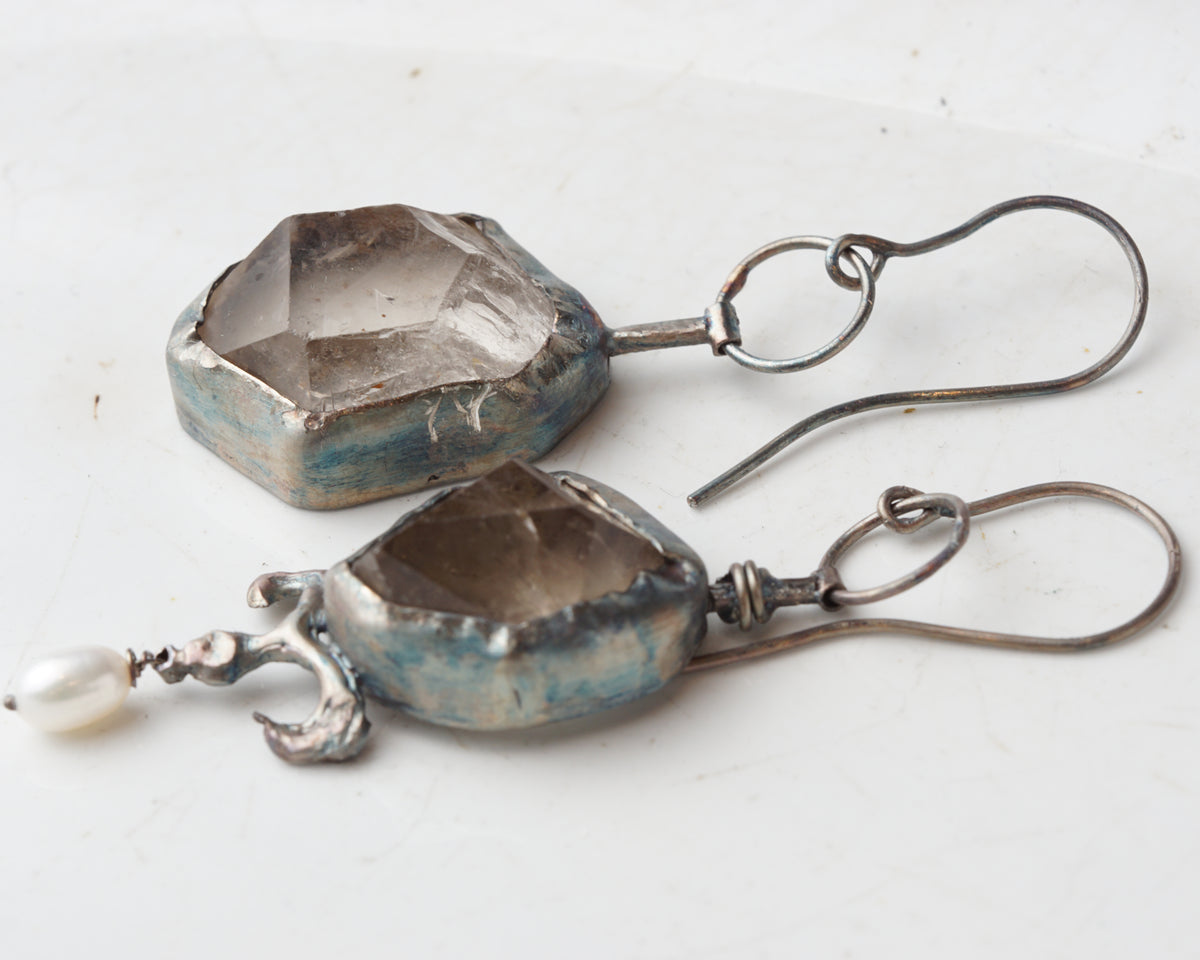 Dark water earrings