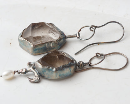 Dark water earrings