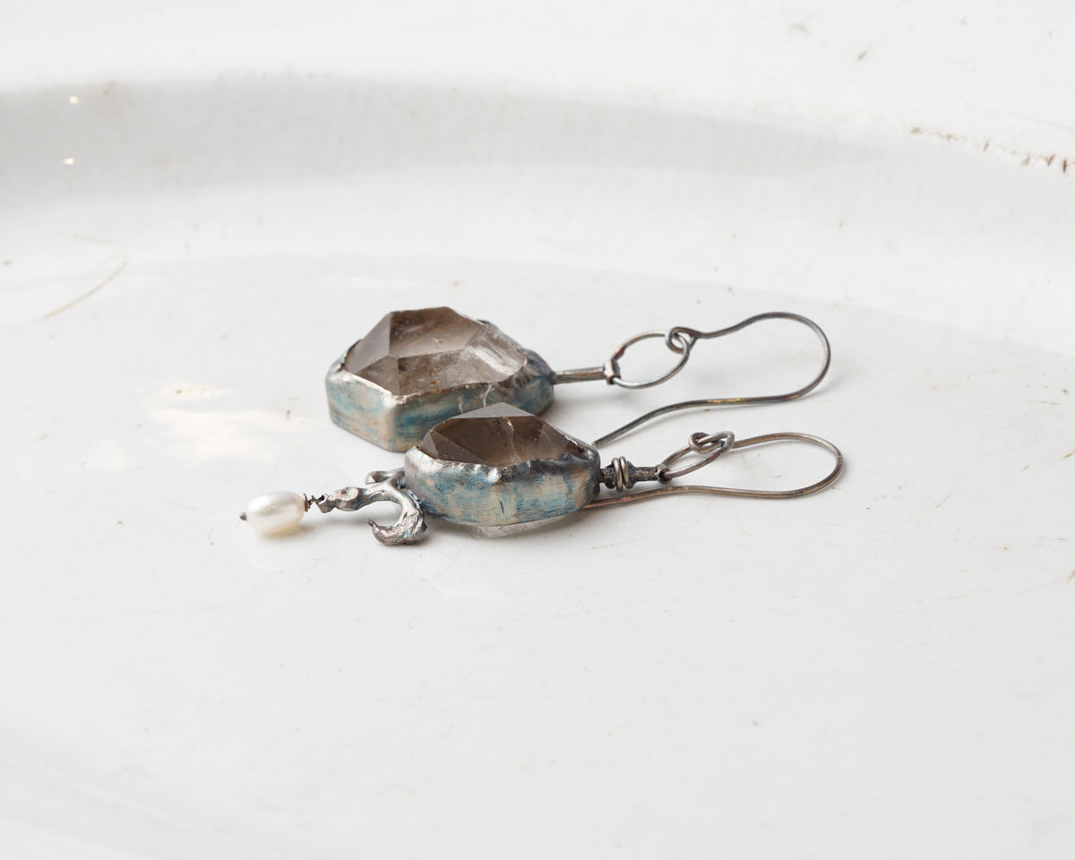 Dark water earrings