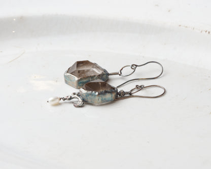 Dark water earrings