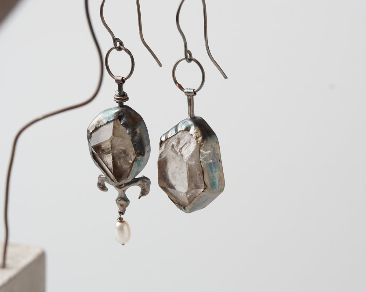 Dark water earrings