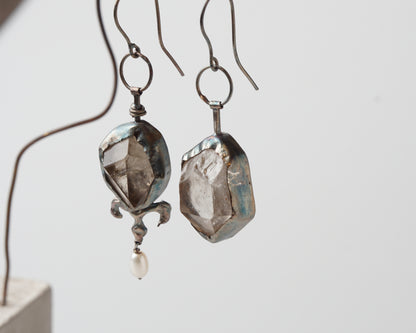 Dark water earrings