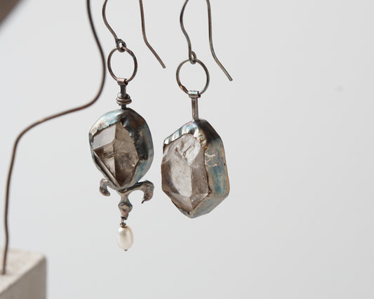 Dark water earrings