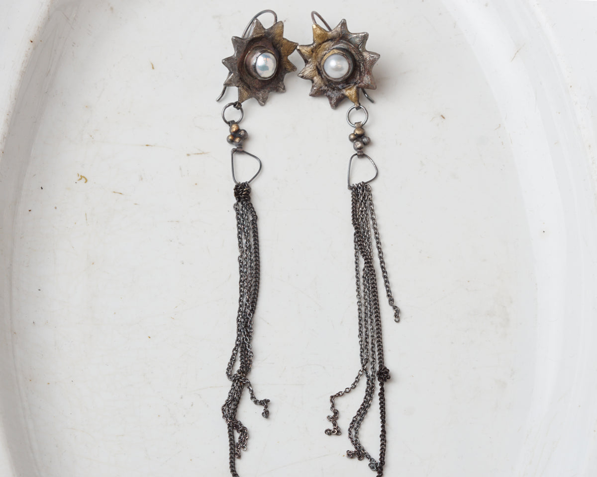 PEARL STAR EARRINGS