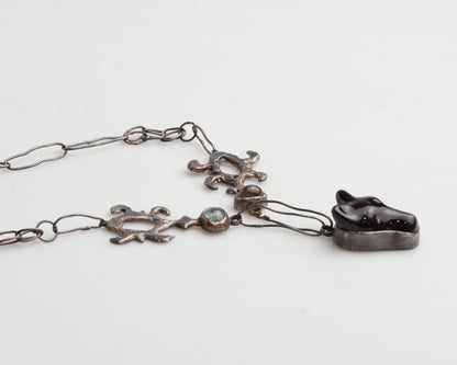 Ceramic Wolf Necklace