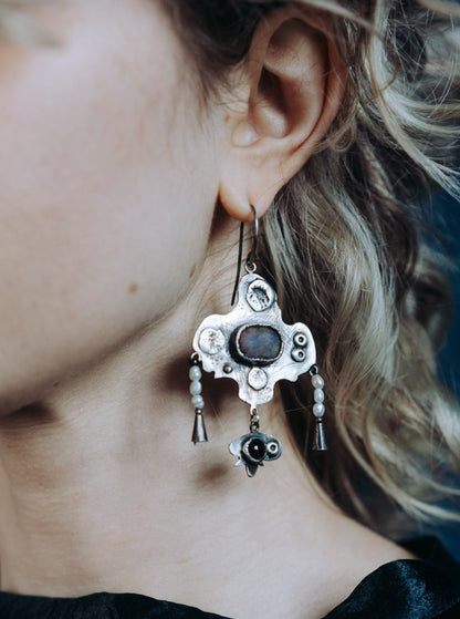 Large ethnic earrings