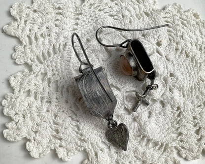 Moon Module Earrings with Mystic Topaz