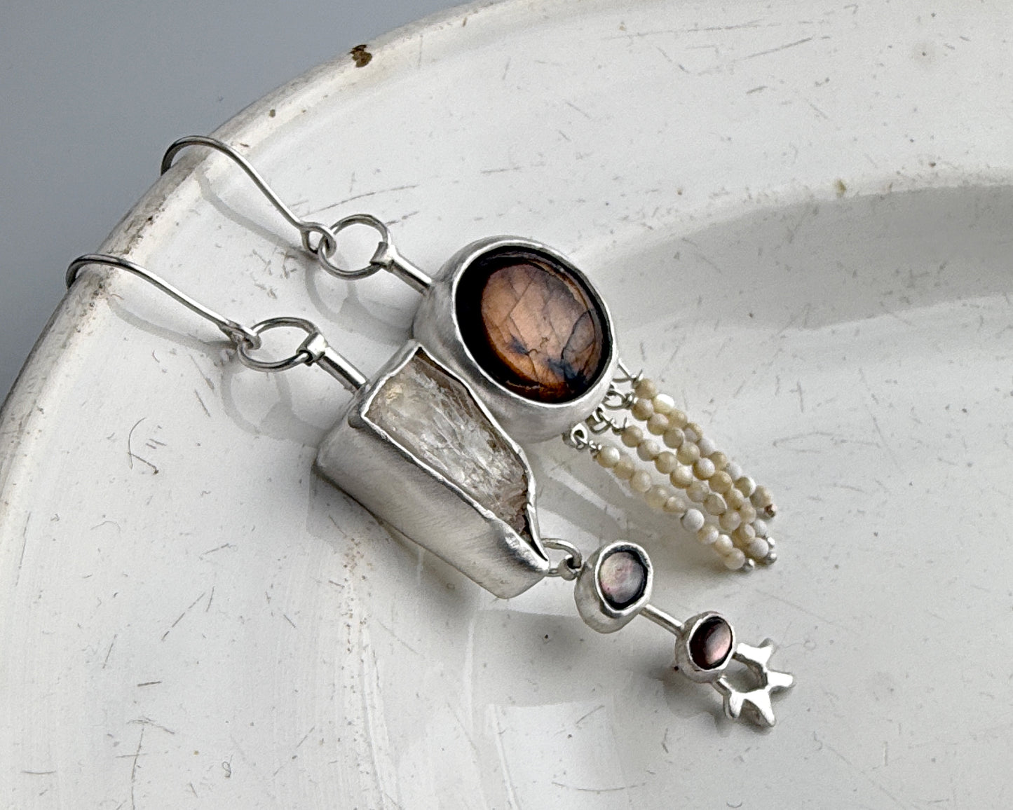 Golden Glow Mismatched Earrings