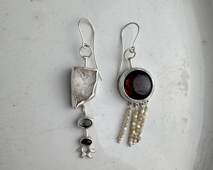 Golden Glow Mismatched Earrings