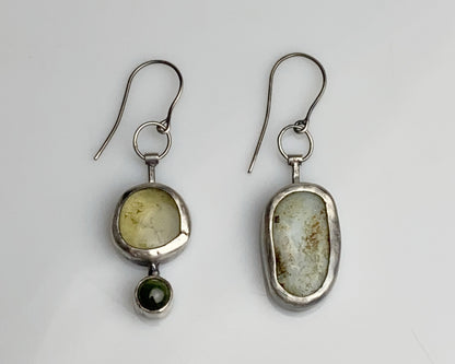 Tourmaline & Pomegranate Earrings