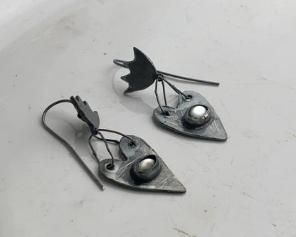 Black Heart Earrings