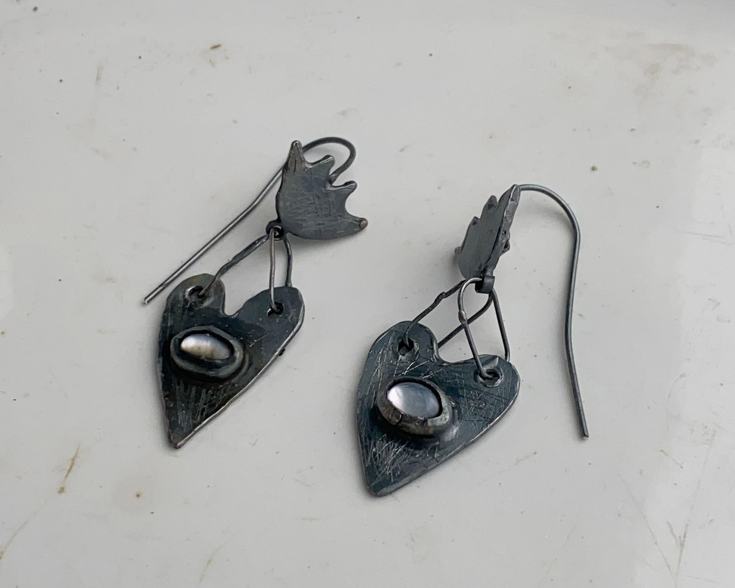 Black Heart Earrings