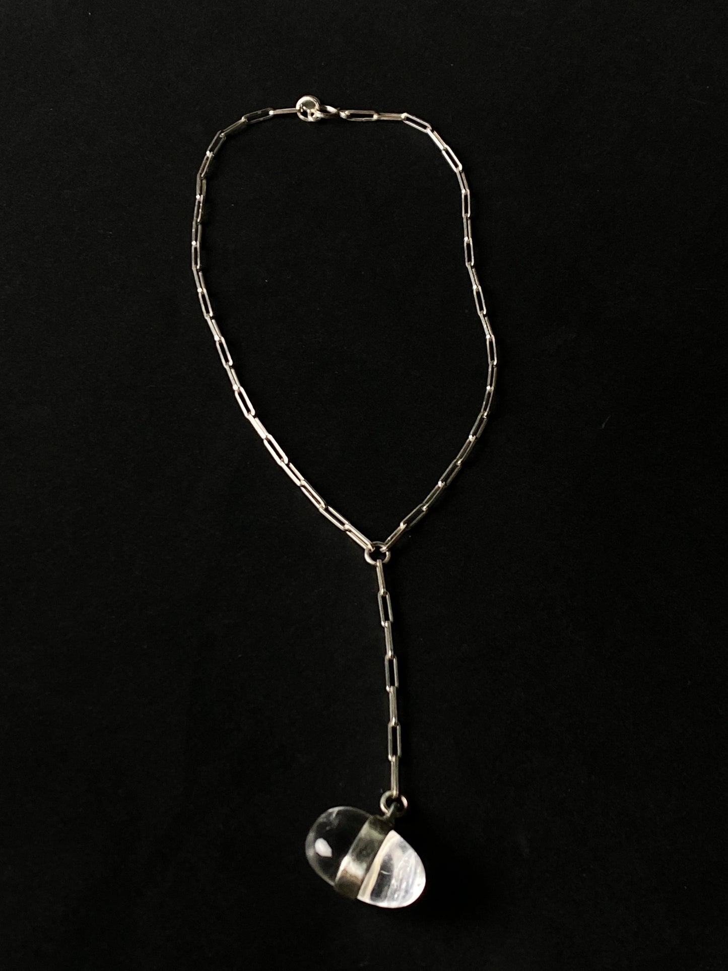 Translucent Quartz Oval Sphere Necklace